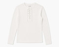 Laced Up Henley (White)